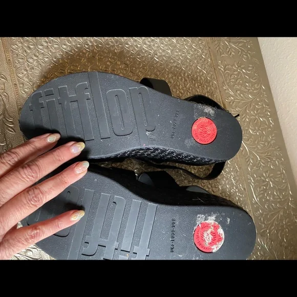 Black Strappy Platform Sandals - Picture 3 of 5